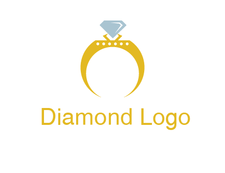 solitaire diamond gold engagement ring logo