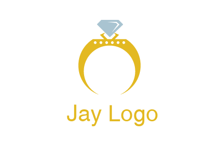 solitaire diamond gold engagement ring logo