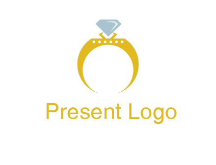 solitaire diamond gold engagement ring logo