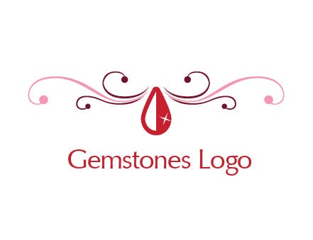 shiny ruby or gemstone logo