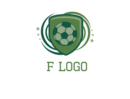 soccer ball in a shield logo