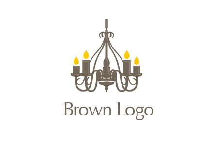 candles on a chandelier logo