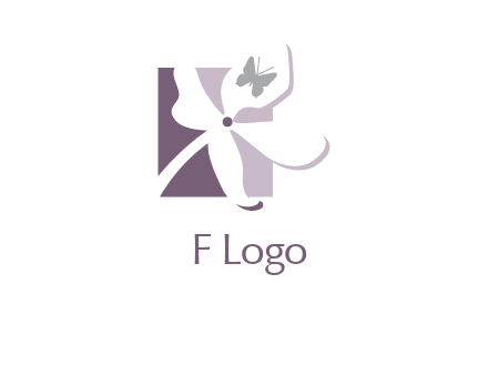 butterfly on a flower logo