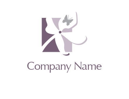 butterfly on a flower logo