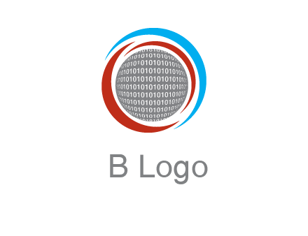 coding inside world in a round logo