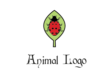 ladybug on leaf logo