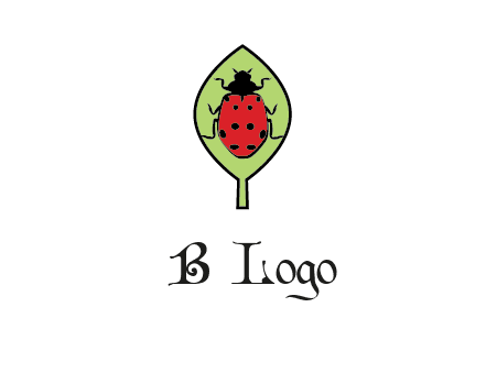 ladybug on leaf logo