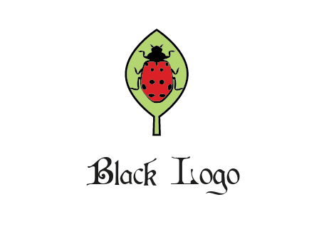 ladybug on leaf logo