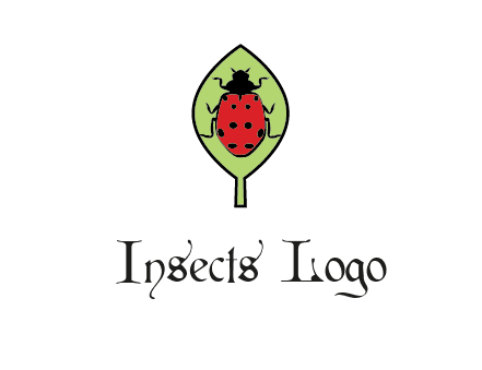 ladybug on leaf logo