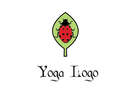 ladybug on leaf logo