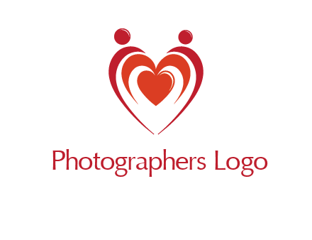 love and dating logo with hearts