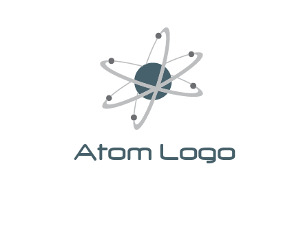 chemistry logo with atom