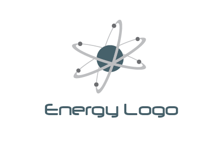 chemistry logo with atom