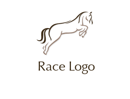 jumping stallion or horse logo