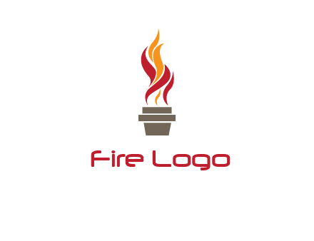 flaming torch logo