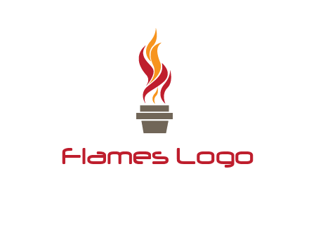 flaming torch logo