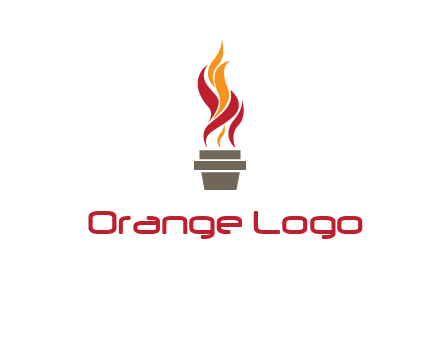 flaming torch logo