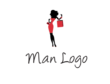 woman in red logo