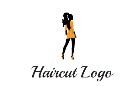 woman in yellow apparel logo