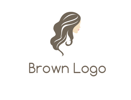 girl with wavy hair logo