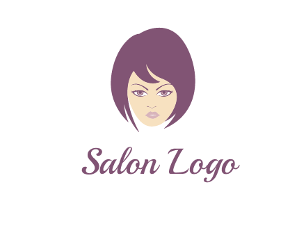 woman with bob cut hairstyle logo