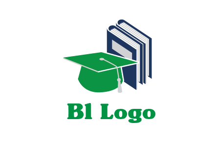 books with graduation cap logo