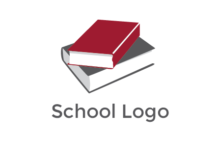 grey and red books logo