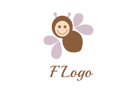 smiling butterfly logo