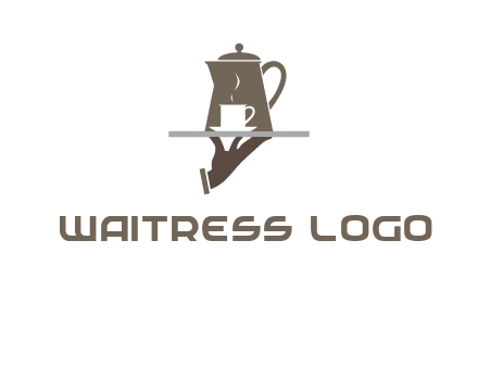 server bringing tea logo