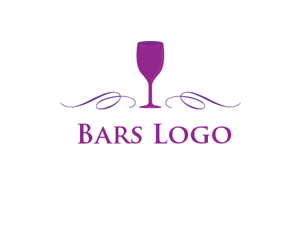 goblet with ribbons logo