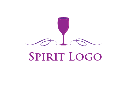 goblet with ribbons logo