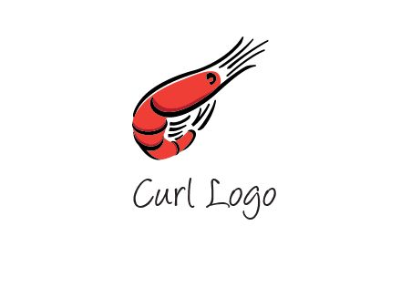line art shrimp restaurant logo