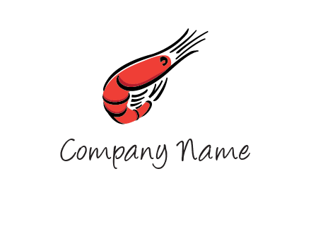 line art shrimp restaurant logo