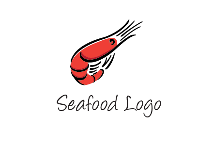 line art shrimp restaurant logo