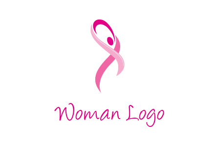 pink cancer ribbon logo