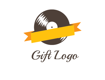 ribbon over vinyl logo