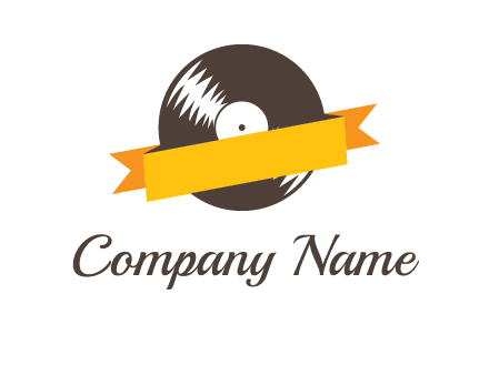 ribbon over vinyl logo