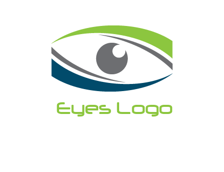 abstract eye with swooshes logo