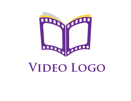 book of film reel logo