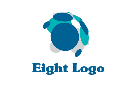 abstract circle dotted globe logo