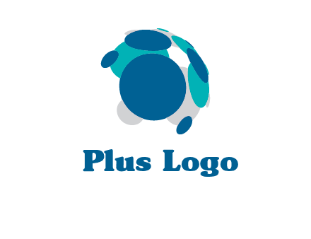 abstract circle dotted globe logo