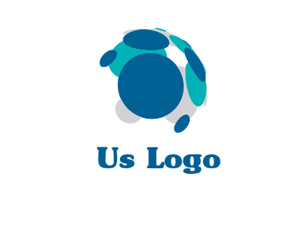 abstract circle dotted globe logo