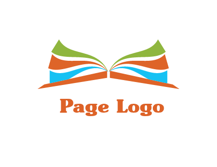 abstract open book logo