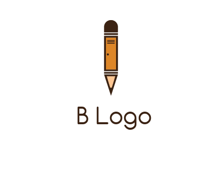 door merged with pencil logo