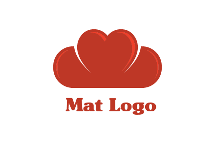 heart shaped cloud logo