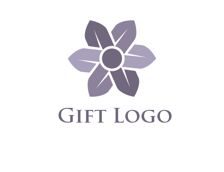 flower made of abstract leaves logo