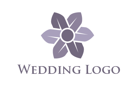 flower made of abstract leaves logo