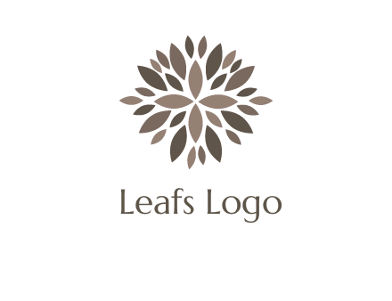 abstract leaves are creating flower logo