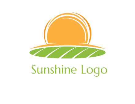 farm field with rising sun logo