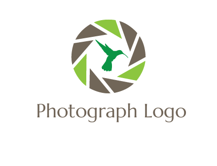 bird inside camera shutter logo